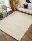 Tapis Shaggy Uni à poils longs - Crème – STUDIO DECO