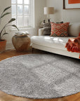 Tapis Shaggy Uni Rond - Gris Clair – STUDIO DECO