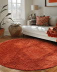 Tapis Shaggy Uni Rond - Terra – STUDIO DECO