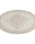 Tapis Rond Sisal Bouclé à relief OSAL - Terra et Ecru – STUDIO DECO