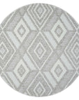 Tapis Rond Sisal Bouclé à relief CUBE - Gris – STUDIO DECO