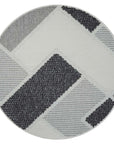 Tapis Rond Sisal Bouclé à relief VIKY - Gris et Noir – STUDIO DECO