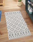 Tapis de couloir à motifs en relief - NALA Gris – STUDIO DECO