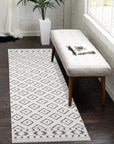 Tapis de couloir à motifs en relief - NALA Gris – STUDIO DECO