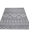 Tapis Intérieur/Extérieur à motif relief vintage Anthracite – STUDIO DECO