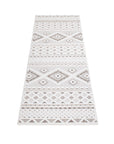 Tapis Intérieur/Extérieur à motif relief vintage Crème – STUDIO DECO