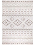 Tapis Intérieur/Extérieur à motif relief vintage Crème – STUDIO DECO