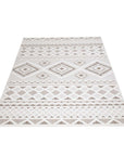 Tapis Intérieur/Extérieur à motif relief vintage Crème – STUDIO DECO