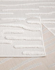 Tapis Intérieur/Extérieur à motif relief Vagues Crème – STUDIO DECO