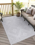 Tapis Intérieur/Extérieur à motif relief Berbère Gris – STUDIO DECO