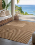 Tapis Aspect jute à motifs arcs – STUDIO DECO