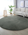 Tapis rond Fourrure toucher doux - Vert – STUDIO DECO