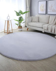 Tapis rond Fourrure toucher doux - Gris Clair – STUDIO DECO