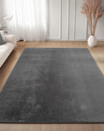 Tapis à poils doux Lavable Gris – STUDIO DECO