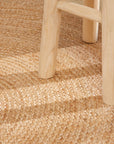 Tapis Jute Fait Main Bicolore Beige et Crème – STUDIO DECO