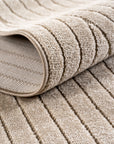 Tapis poils courts à relief PAOLA Beige – STUDIO DECO