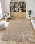 Tapis poils courts à relief PAOLA Beige – STUDIO DECO