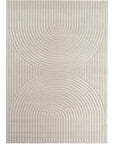 Tapis poils courts à relief PAOLA Crème – STUDIO DECO