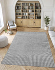 Tapis poils courts à relief PAOLA Gris – STUDIO DECO