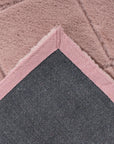 Tapis Super Doux à motif losanges en Relief - Rose poudré – STUDIO DECO