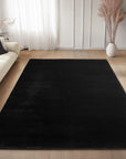 Tapis à poils doux Lavable Noir – STUDIO DECO