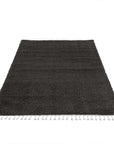 Tapis moelleux à franges tressées - Anthracite – STUDIO DECO