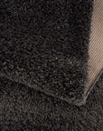 Tapis moelleux à franges tressées - Anthracite – STUDIO DECO