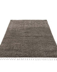 Tapis moelleux à franges tressées - Gris – STUDIO DECO