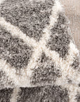 Tapis moelleux à franges tressées Berbère - Gris – STUDIO DECO