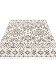 Tapis moelleux à franges tressées Berbère - Crème – STUDIO DECO