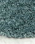 Tapis Rond à poils longs doux - Bleu – STUDIO DECO