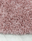 Tapis Rond à poils longs doux - Rose – STUDIO DECO