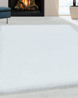 Tapis à poils longs doux - Blanc – STUDIO DECO