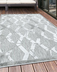 Tapis d'extérieur à relief "Gitgit" Gris clair – STUDIO DECO
