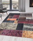 Tapis Patchwork multicolore lavable en machine – STUDIO DECO