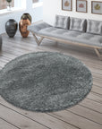Tapis Rond à poils longs - Gris clair – STUDIO DECO