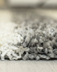 Tapis Shaggy à motifs Traits - Gris clair et Ivoire – STUDIO DECO