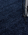 Tapis Shaggy Uni à poils longs - Bleu – STUDIO DECO