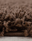 Tapis Shaggy Uni Rond - Marron – STUDIO DECO