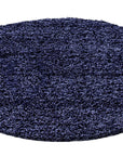 Tapis Shaggy Uni Rond - Bleu – STUDIO DECO