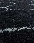 Tapis à poils longs motifs Alhambra - Noir – STUDIO DECO