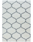 Tapis à poils longs motifs Alhambra - Blanc – STUDIO DECO