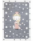 Tapis pour chambre d'enfant Gris et Bordures Blanches – STUDIO DECO