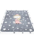 Tapis pour chambre d'enfant Gris et Bordures Blanches – STUDIO DECO