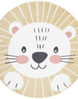 Tapis Rond pour chambre d'enfant Lion Jaune et Blanc – STUDIO DECO