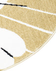 Tapis Rond pour chambre d'enfant Lion Jaune et Blanc – STUDIO DECO