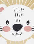 Tapis Rond pour chambre d'enfant Lion Jaune et Blanc – STUDIO DECO