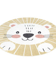 Tapis Rond pour chambre d'enfant Lion Jaune et Blanc – STUDIO DECO