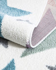 Tapis Rond pour chambre d'enfant Blanc Etoiles Multicolores – STUDIO DECO