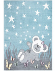 Tapis pour chambre d'enfant Ourson Bleu et Blanc – STUDIO DECO